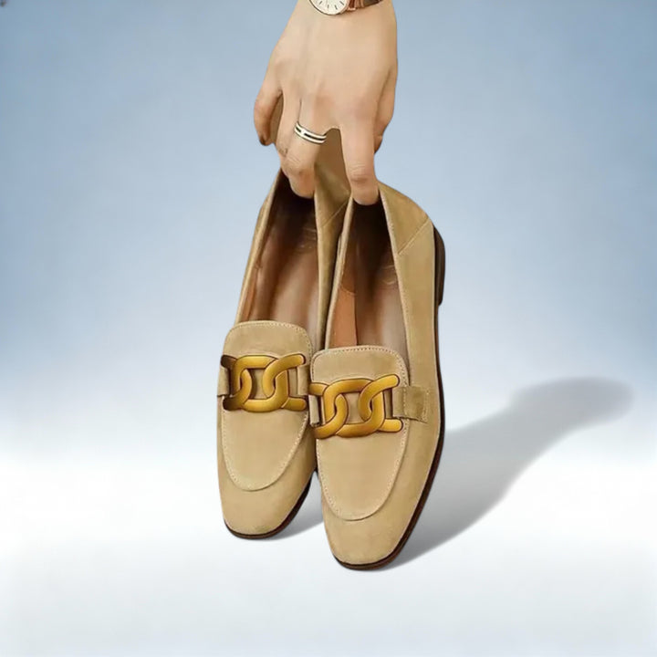 BÁRBARA — Sapatos Rasos com Fivela Metálica | Elegância Atemporal