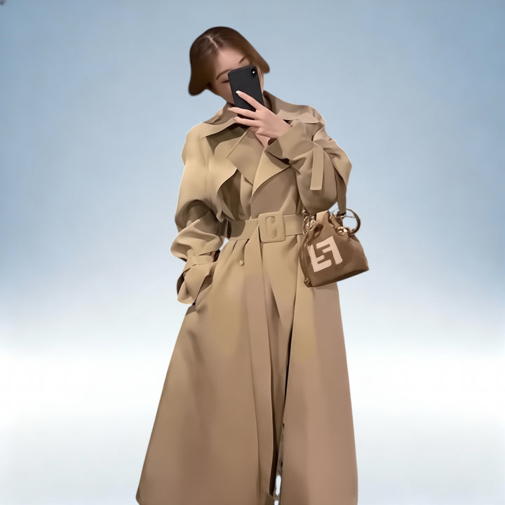 ESTELA — Trench Coat Clássico Bicolor | Elegância Atemporal