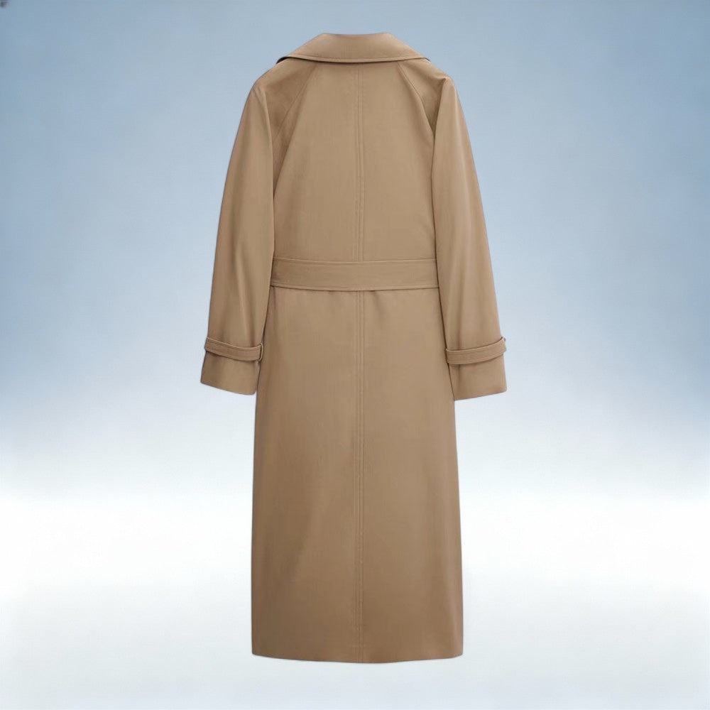 JÚLIA — Casaco Trench Coat Vintage Duplo Peito | Elegância Clássica