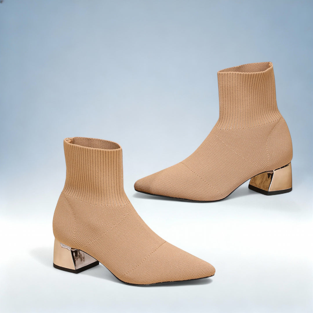 ANDREIA — Botins Lã Premium Salto Chunky | Elegância Invernal