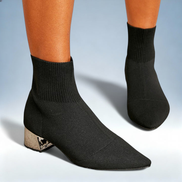 ANDREIA — Botins Lã Premium Salto Chunky | Elegância Invernal