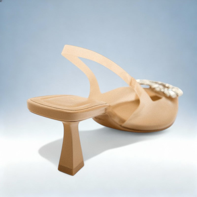 DANIELA — Sandálias de Salto Alto com Strass | Elegância Sofisticada
