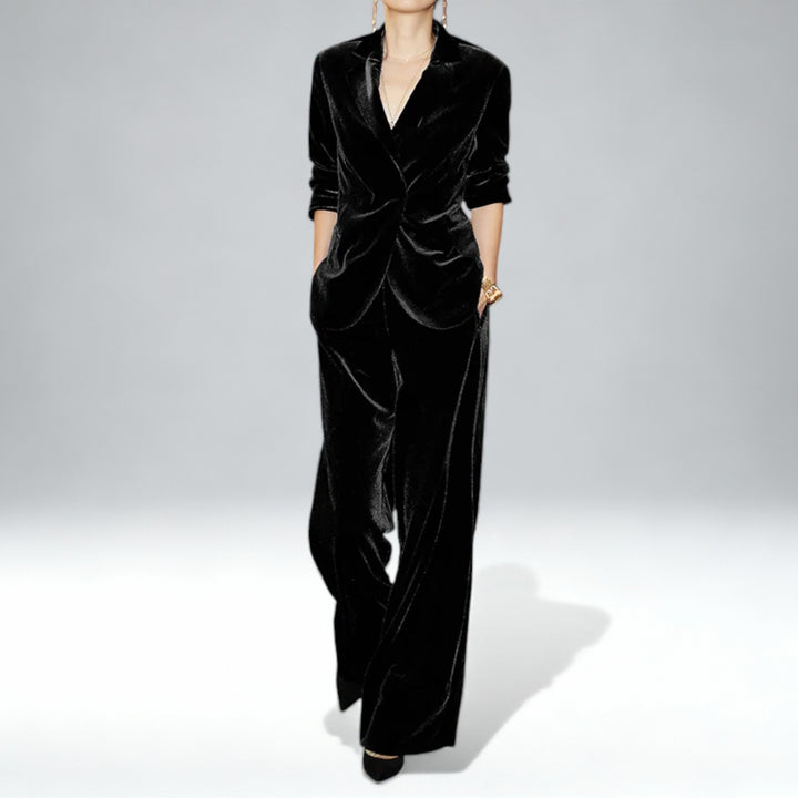 ELENA — Conjunto de veludo elegante