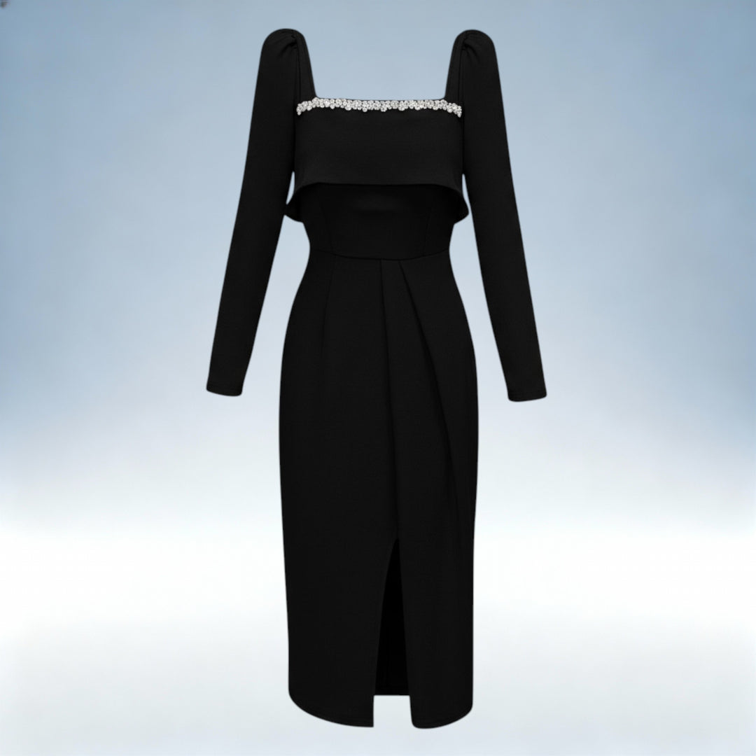 RITA — Vestido Longo de Festa Cintura Alta | Elegância Sofisticada