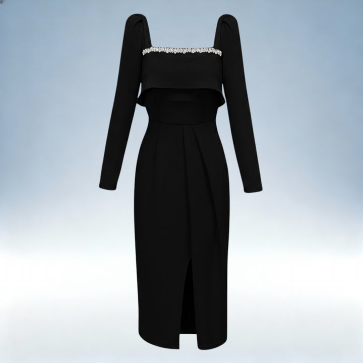 RITA — Vestido Longo de Festa Cintura Alta | Elegância Sofisticada