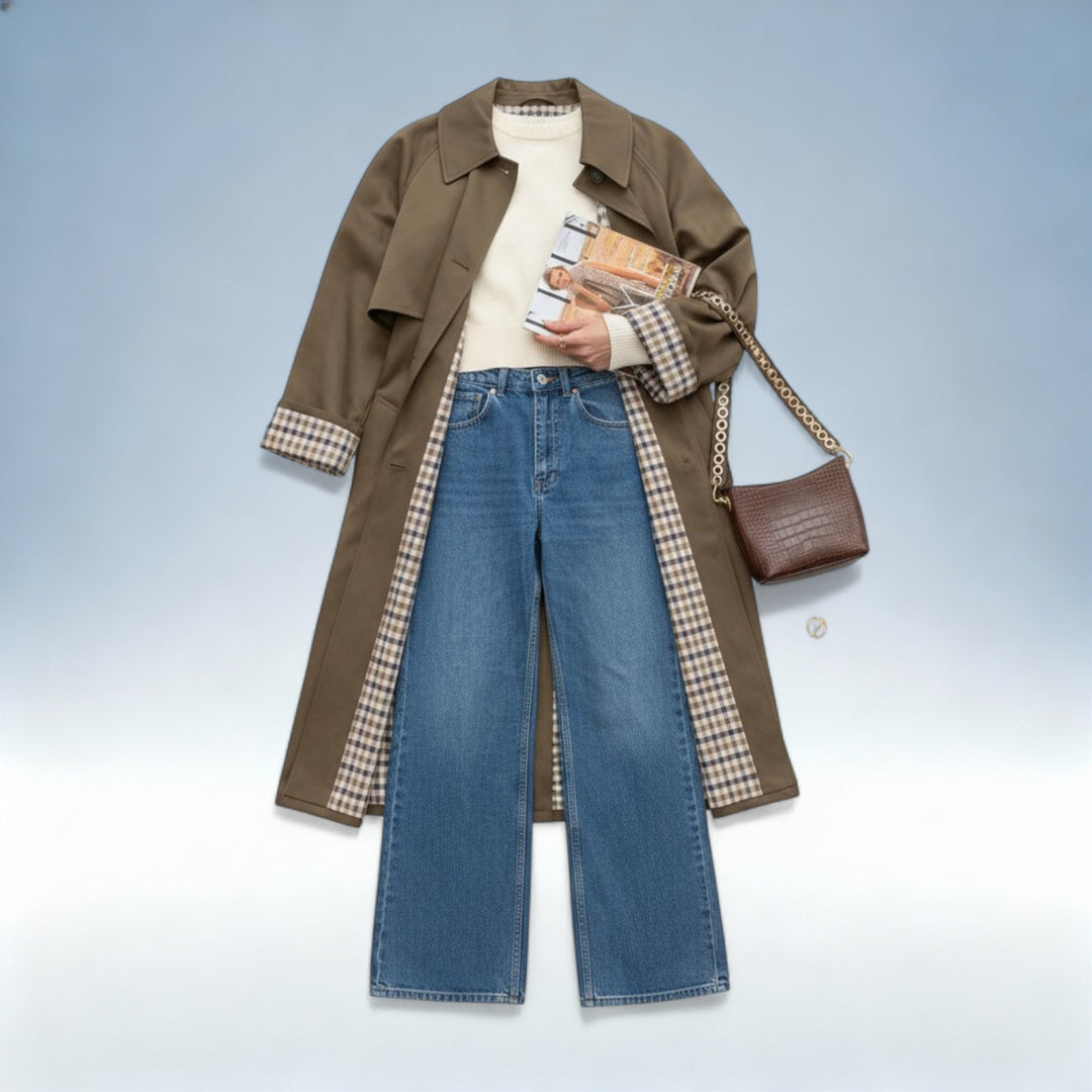 MARIANA — Casaco Trench Longo com Botões | Elegância Clássica