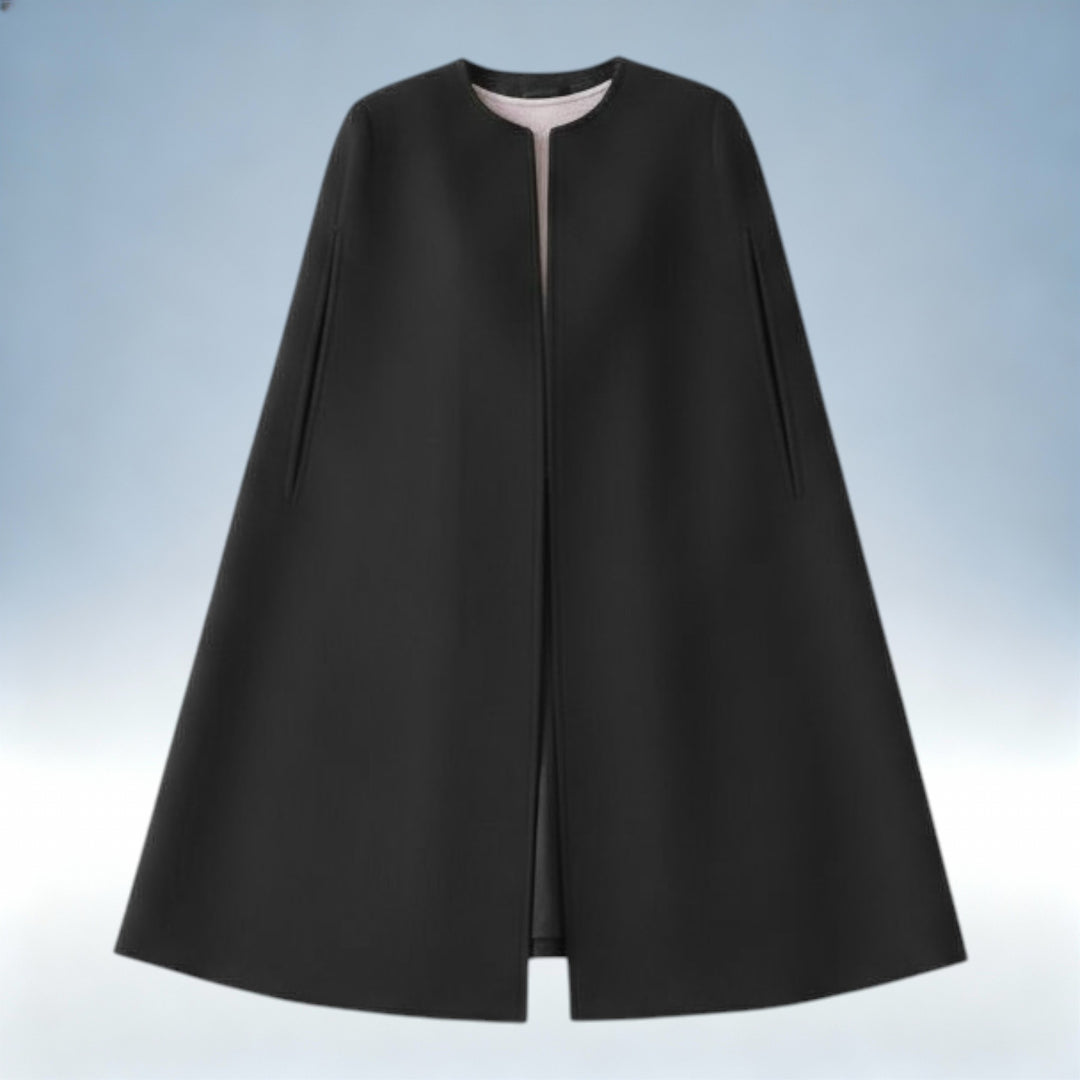 CLARA — Colete de Lã Comprido Estilo Solto | Elegância Contemporânea