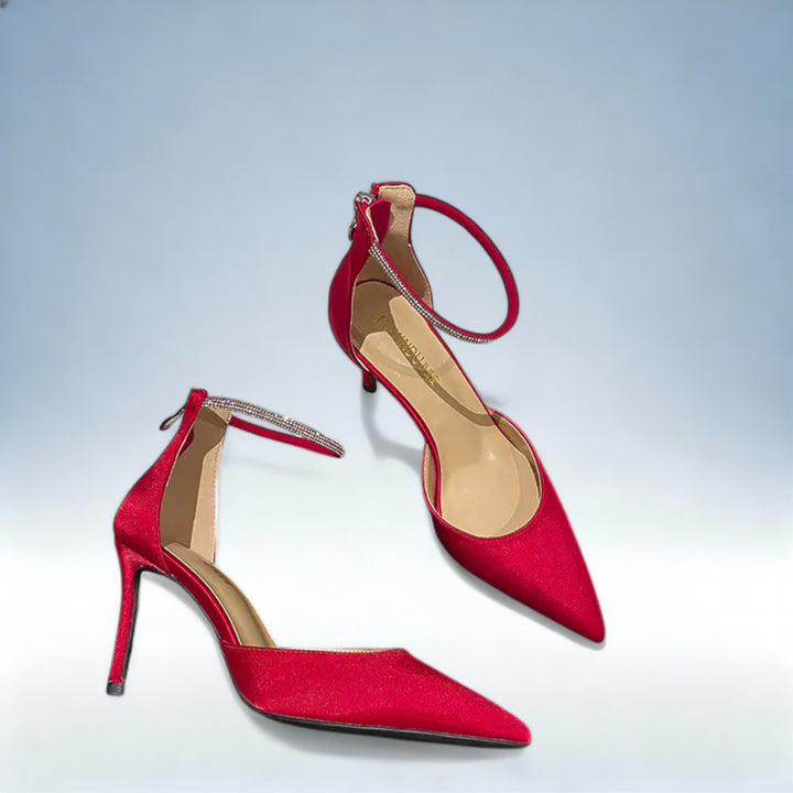 FLORENCE — Sandálias Salto Alto com Strass | Elegância Brilhante