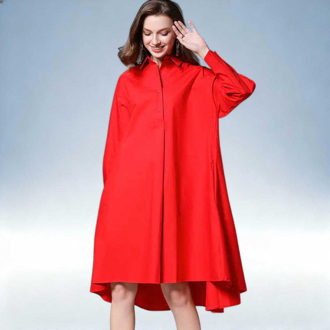 ISABEL — Vestido Camisa Solto em Algodão | Estilo Casual Elegante